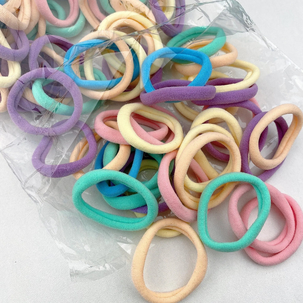 20/50/100pcs Four seasons Elastic Hair Bands Girls 4CM Sweets Scrunchie Rubber Band Hair Ties Clips Headband Hair Accessories