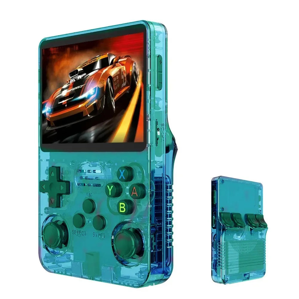 Open Source R36S Retro Handheld Video Game Console Linux System 3.5 Inch IPS Screen Portable Pocket Video Player R35S 64GB Games